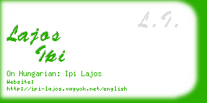 lajos ipi business card